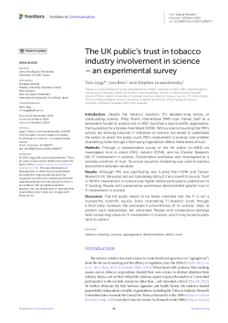 the-uk-public s-trust-in-tobacco-industry-involvement-in-science